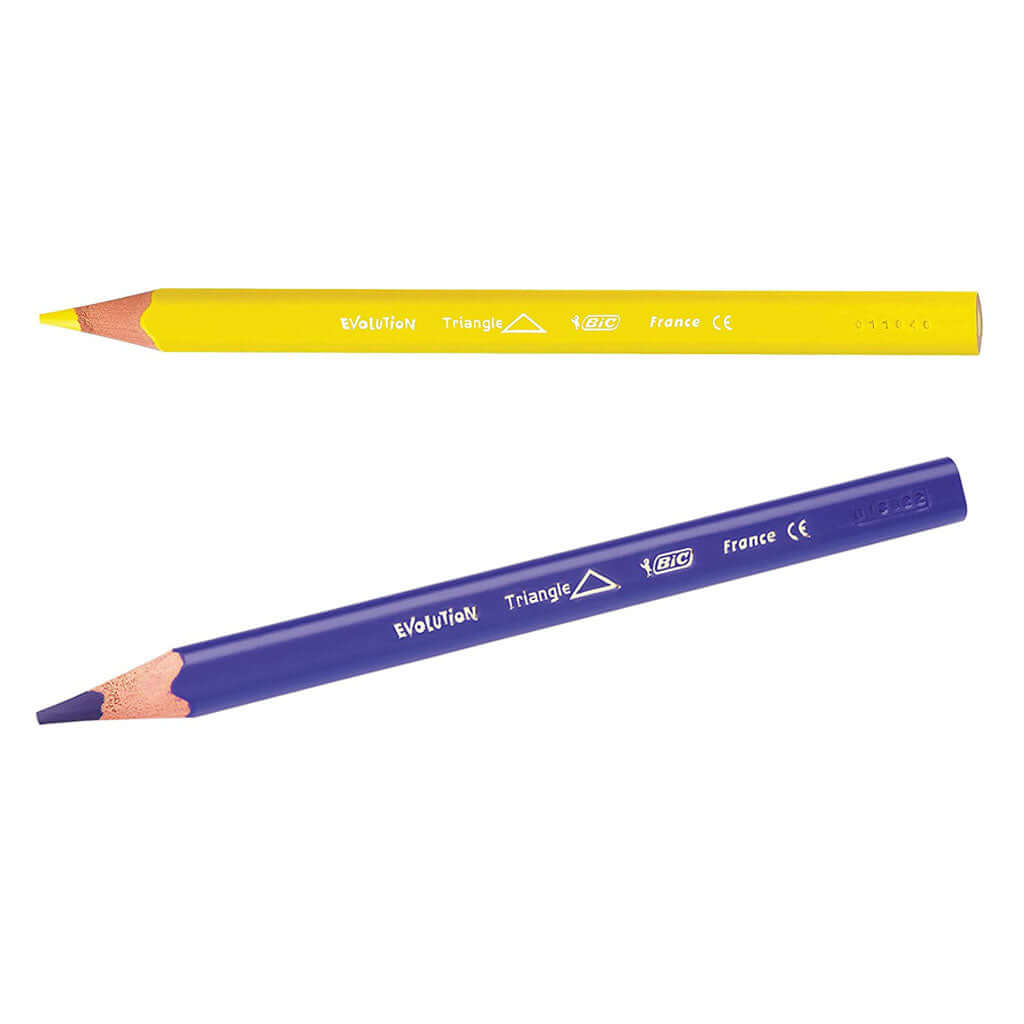 BIC Easy to Grip Kids Triangular Colouring Pencils – 12 Pack